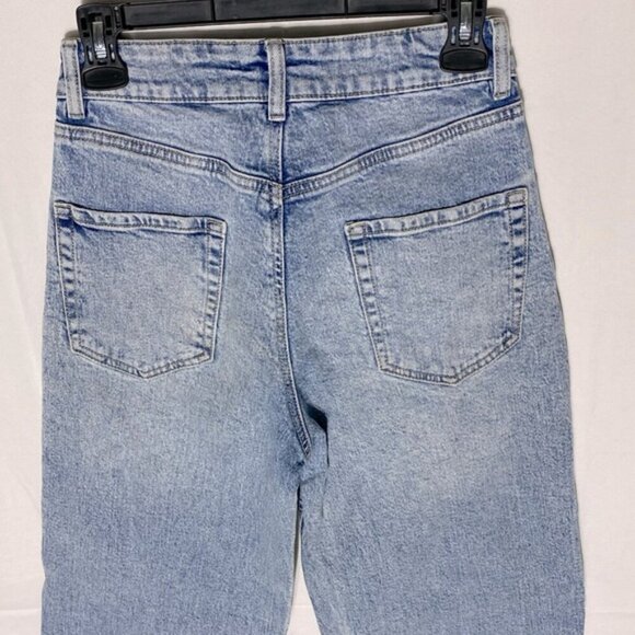 Grand Beach Club Light Wash Distressed High Rise Wide Leg Jeans 24 - Picture 10 of 13